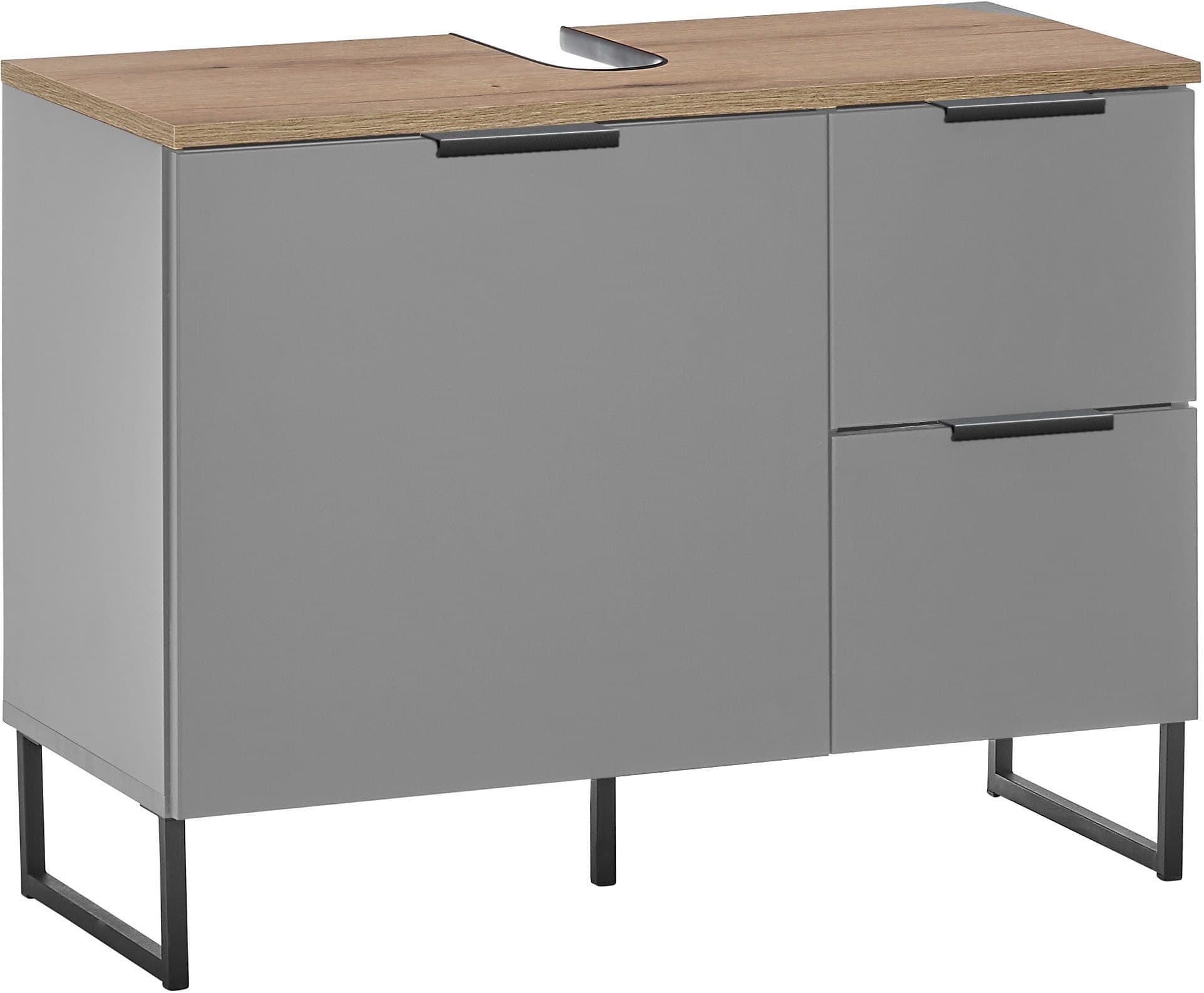 BASIC by Balculina Denver Waschbeckenunterschrank Grau Matt Softclose - Bild 2