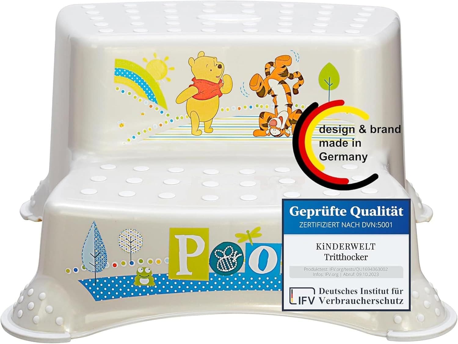 KiNDERWELT Zweistufiger Tritthocker Disney Winnie Puuh Perlweiß - Bild 2