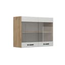 Vicco Glashängeschrank R-Line Weiß Landhaus Goldkraft Eiche Bild 2