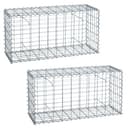 ESTEXO Gabionenzaun 100x50x30 cm 2er Set Metall Silber Bild 2