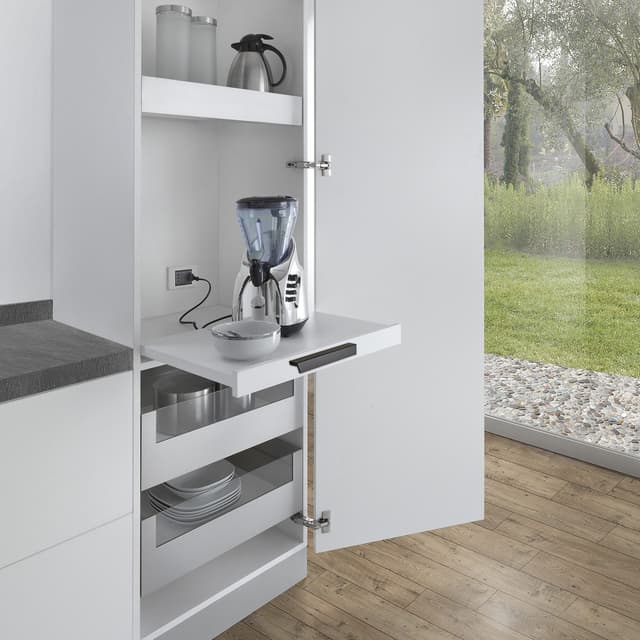 Salice Auszug Tablarauszug Shelf Smove Vollauszug Silberfarben Metall