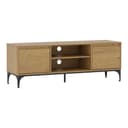 en.casa TV-Schrank Kistiandi Metallgestell Eicheoptik Schwarz Bild 2