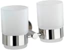 WENKO Zahnputzbecher Bosio Duo-Halter 2-tlg. Satiniertes Glas Bild 2