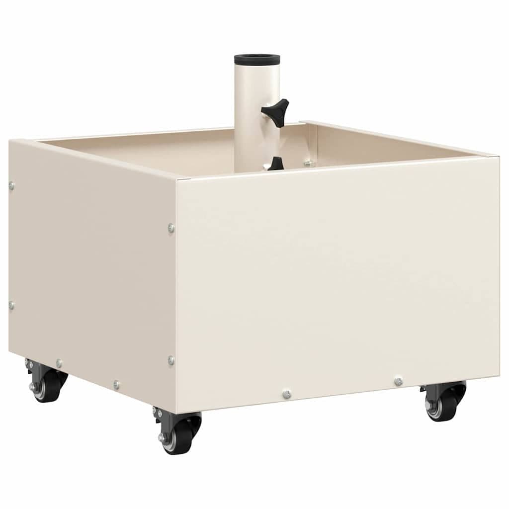 vidaXL Schirmhalter Sonnenschirmständer Weiß 45 x 45 x 45 cm Stahl - Bild 2