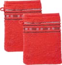 Erwin Müller Waschhandschuh "Achern" 2er-Pack Rot Frottier Bild 2