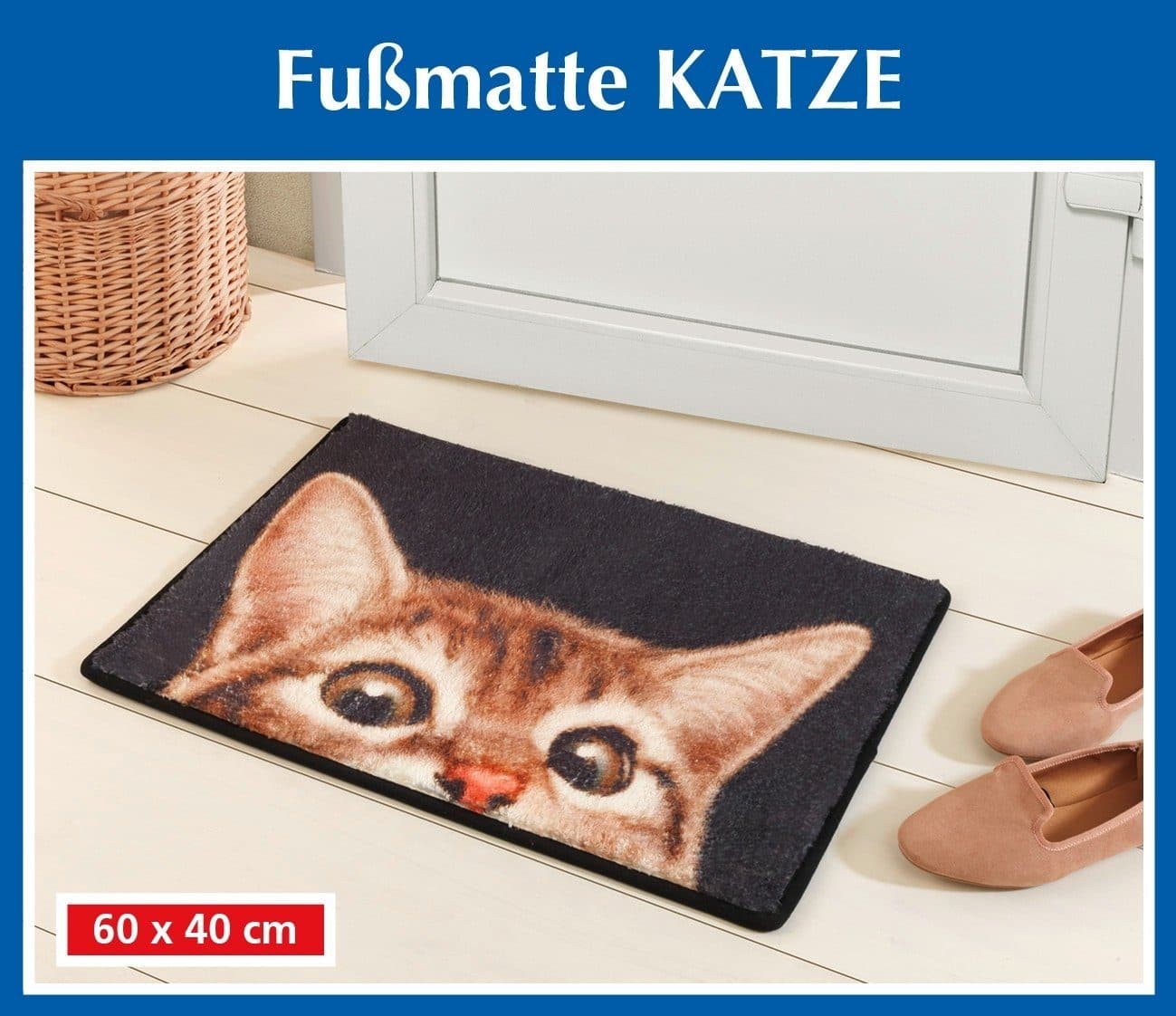 Maximex Fußmatte Katze 60x40x1,5 cm, Höhe 1.50 mm - Bild 2