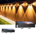 oyajia Außen-Wandleuchte 4 Stück Solarlampe LED RGB Schwarz Bild 2