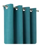 Haus und Deko Gardine Vorhang 140x245 cm Leinenoptik Uni Blau Bild 2