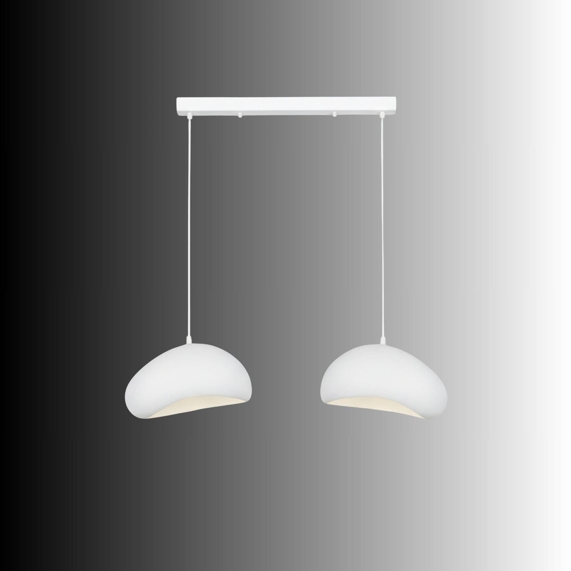 Opviq Pendelleuchte Loval 2 oder 3 flammig, höhenverstellbar, boho deco, ohne Leuchtmittel, Mehrflammige Hängelampe, Fiberglas-Schirme - Bild 2