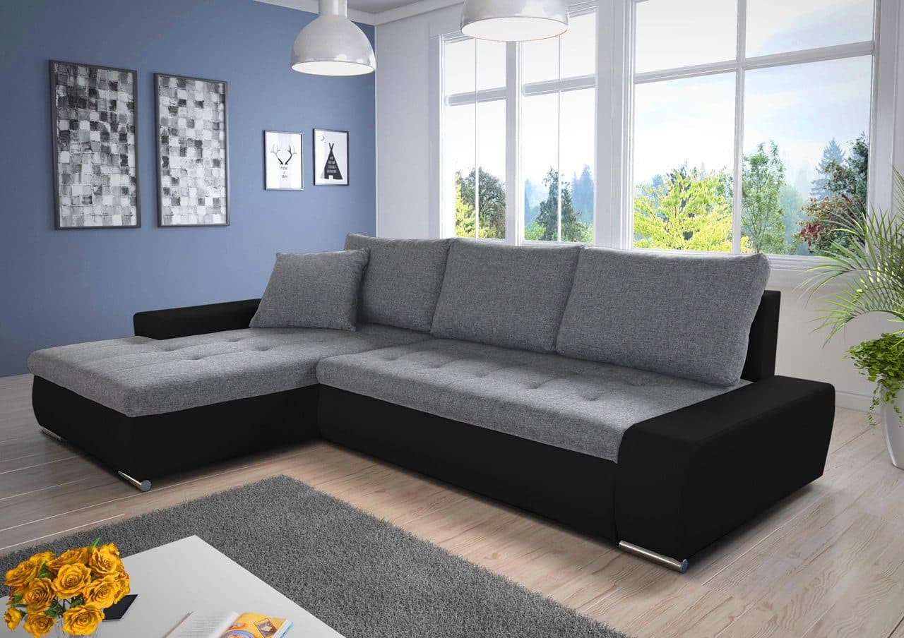 Sofnet Ecksofa Faris mit Schlaffunktion und Bettkasten Grau - Bild 2