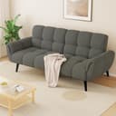 Jiexi 3-Sitzer Sofa Mit Schlaffunktion Grau Modern Bild 2