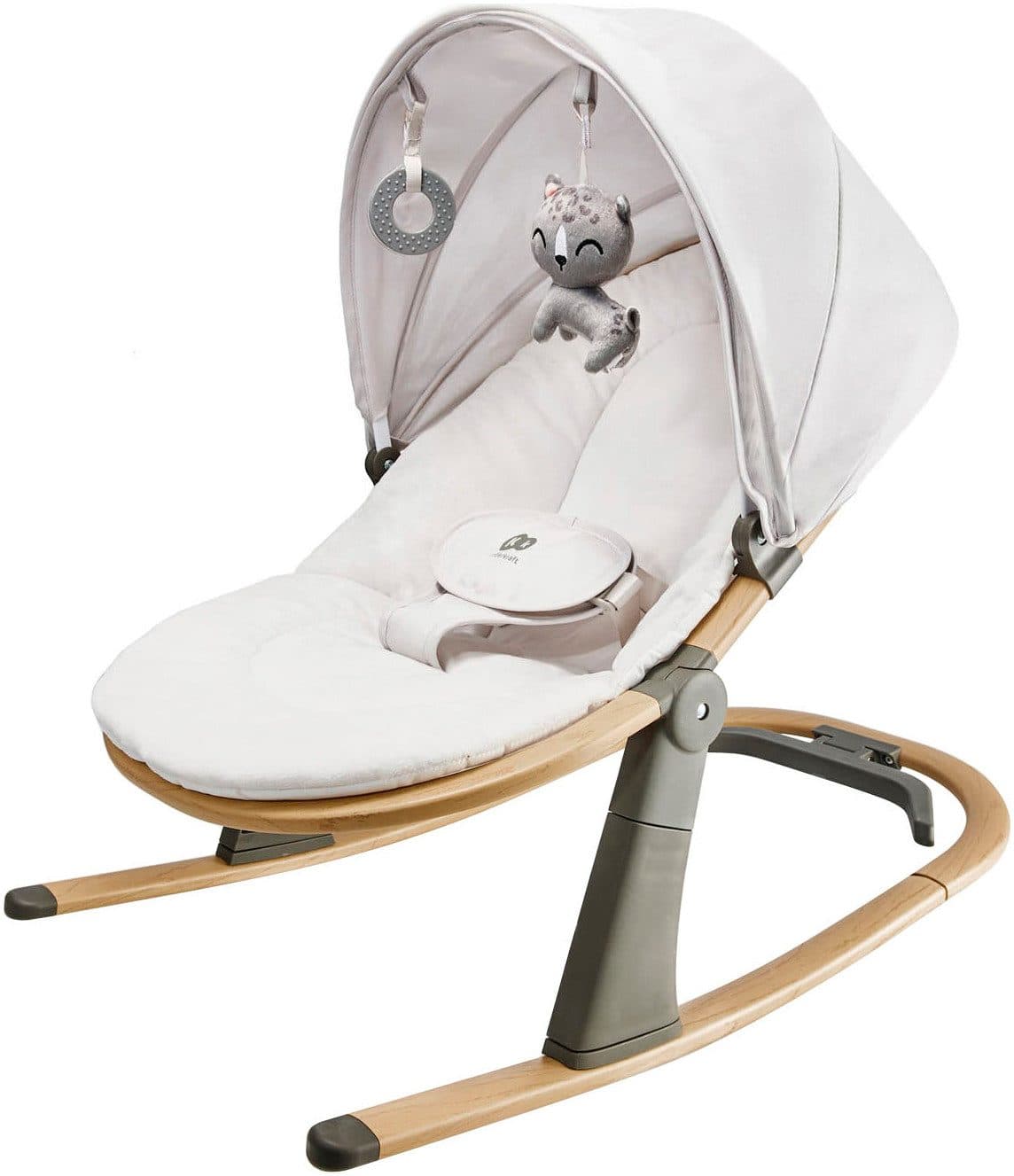 Kinderkraft Babywippe Elsu Grau 2-in-1 Wippe und Liege - Bild 2