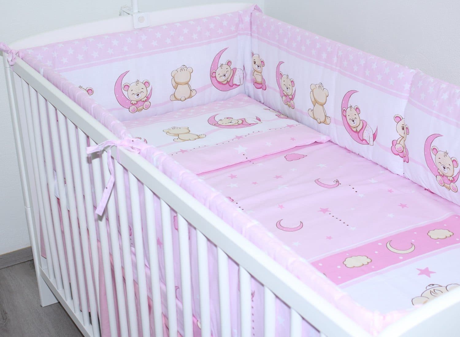 Primawela Bettnestchen 360 cm Bettumrandung Baby Bett Kinder Nest Kopfumrandung