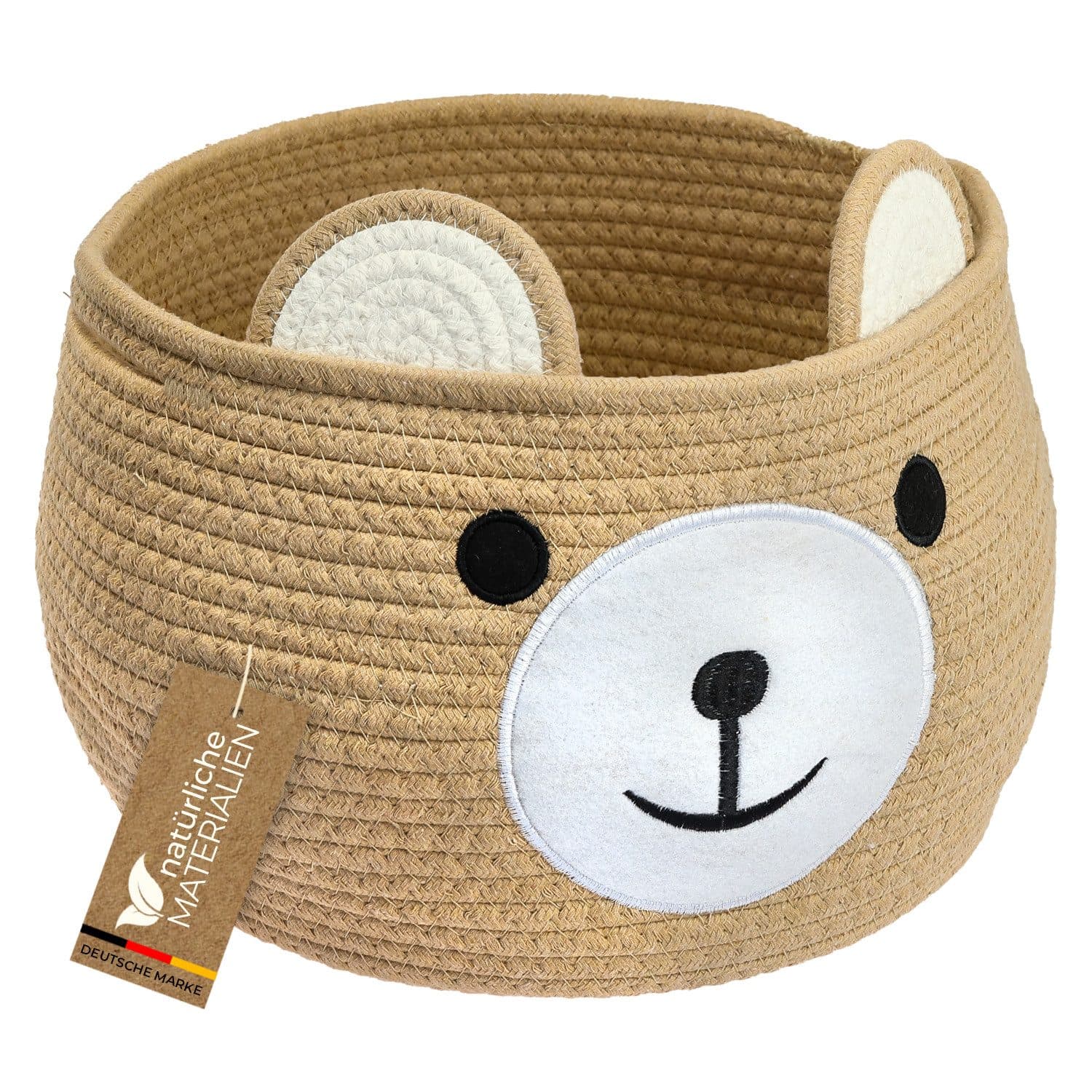 HMF Aufbewahrungskorb Bär Beige mit versteckten Griffen - Bild 2
