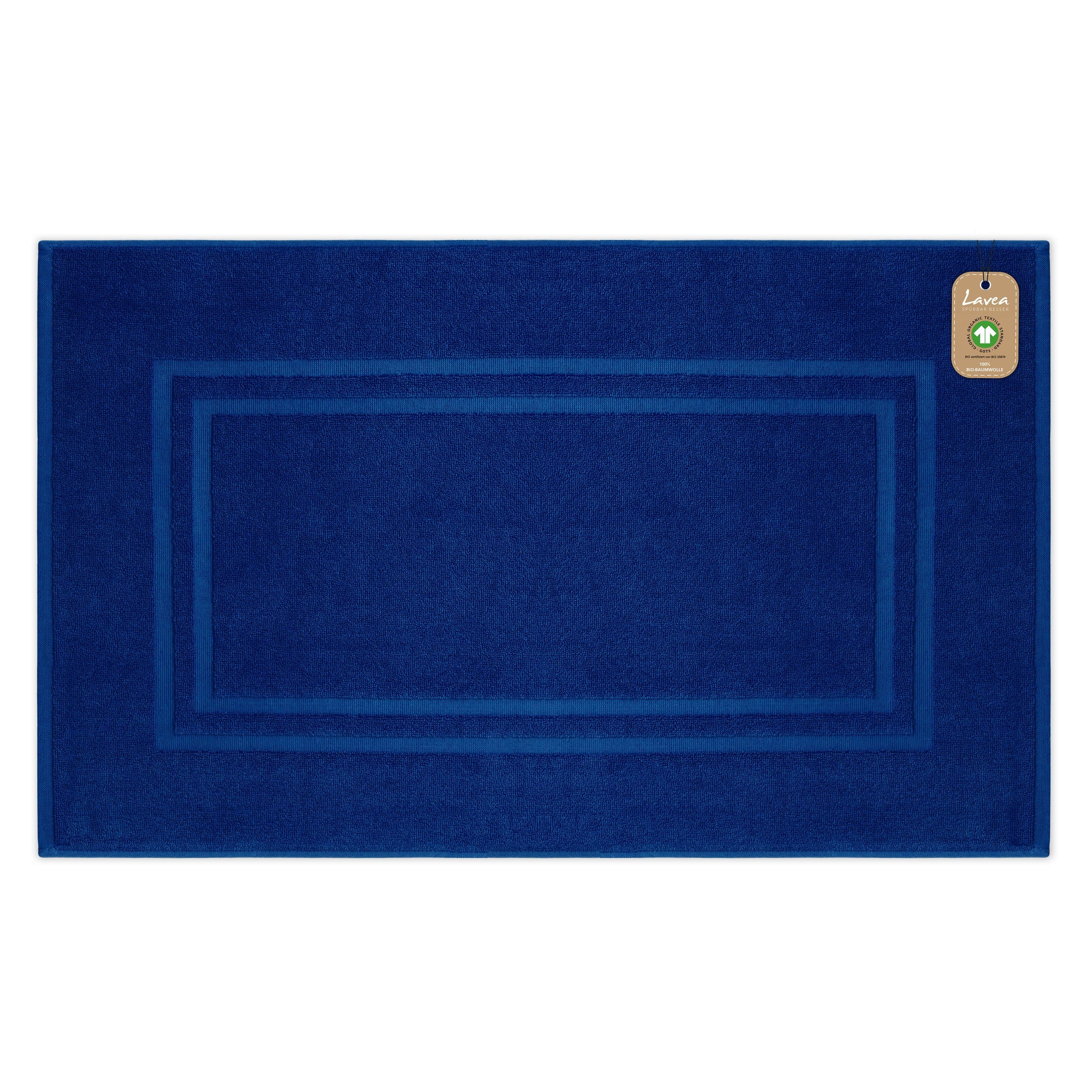 Lavea Badematte Bali Navyblau Bio-Baumwolle GOTS-zertifiziert - Bild 2