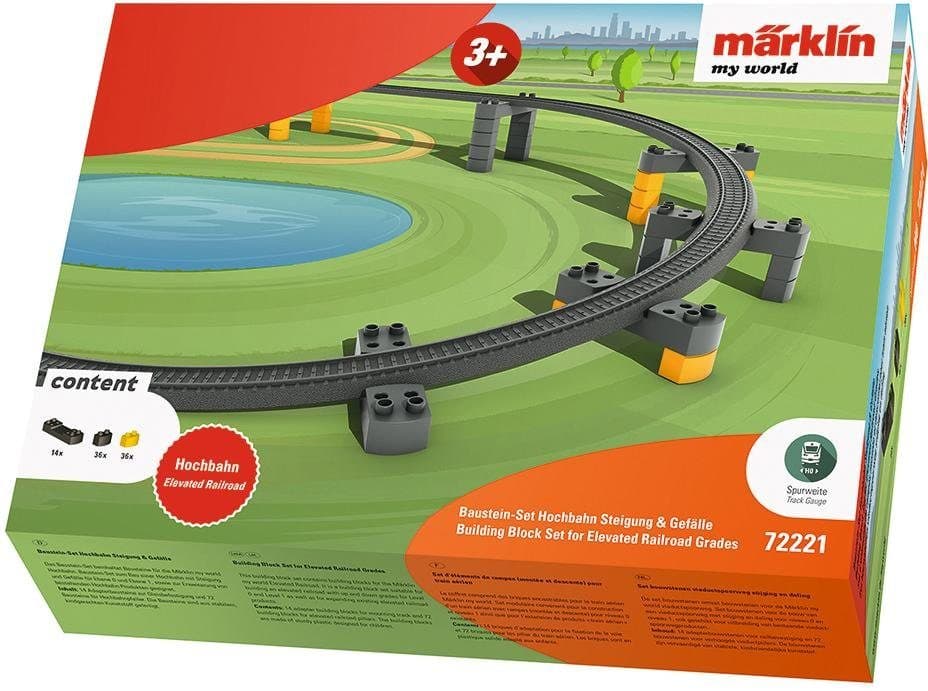 Märklin Modelleisenbahn-Hochbahn my world Baustein-Set Steigung & Gefälle 72221 Spur H0 - Bild 2