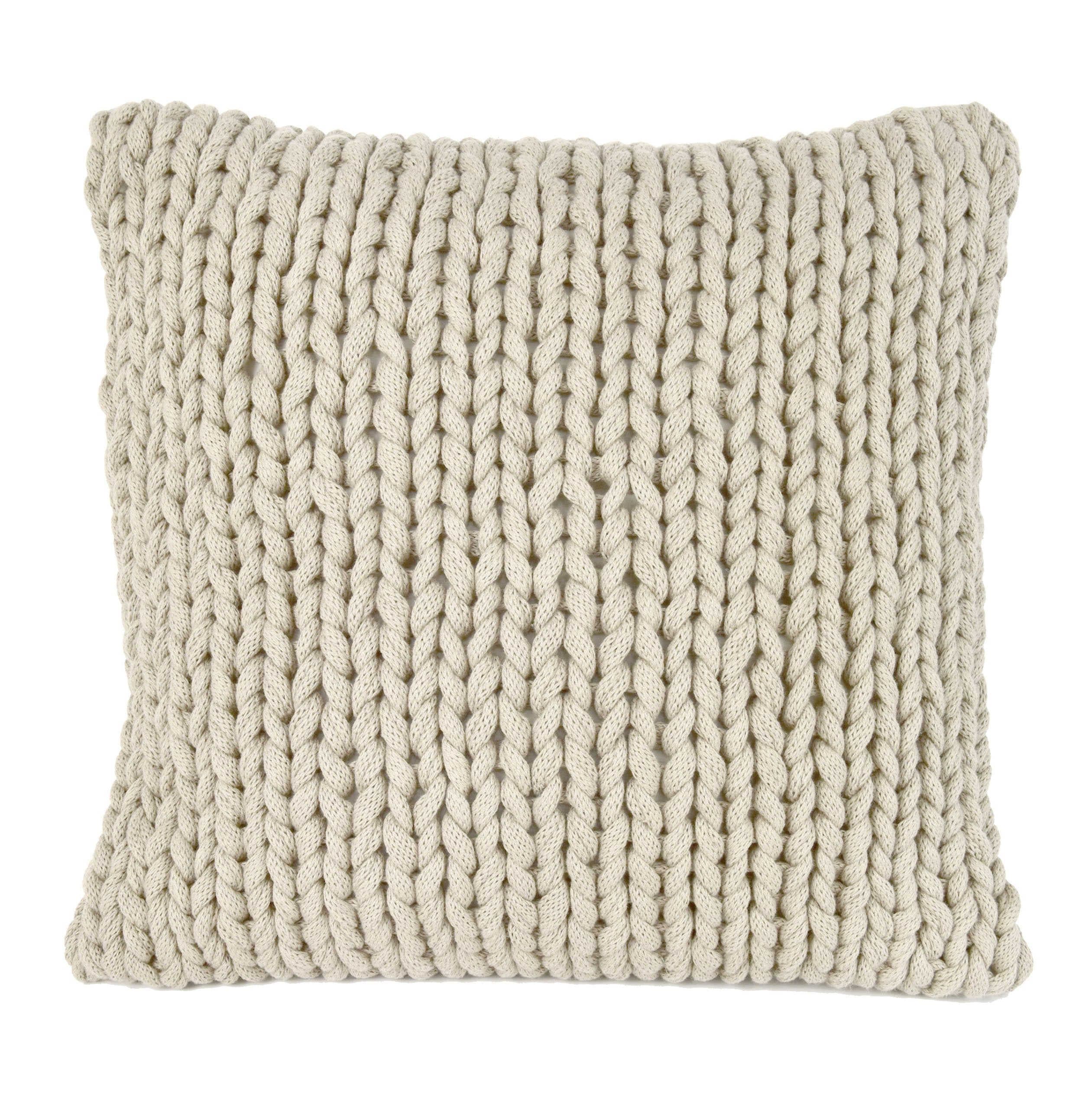 nielsen HOME Kissenbezug Marlin Chunky Strick 100% Baumwolle Creme - Bild 2