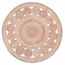 Marrakesch Jute Teppich Rund Jemina Natur Beige 90 cm Handarbeit Bild 2