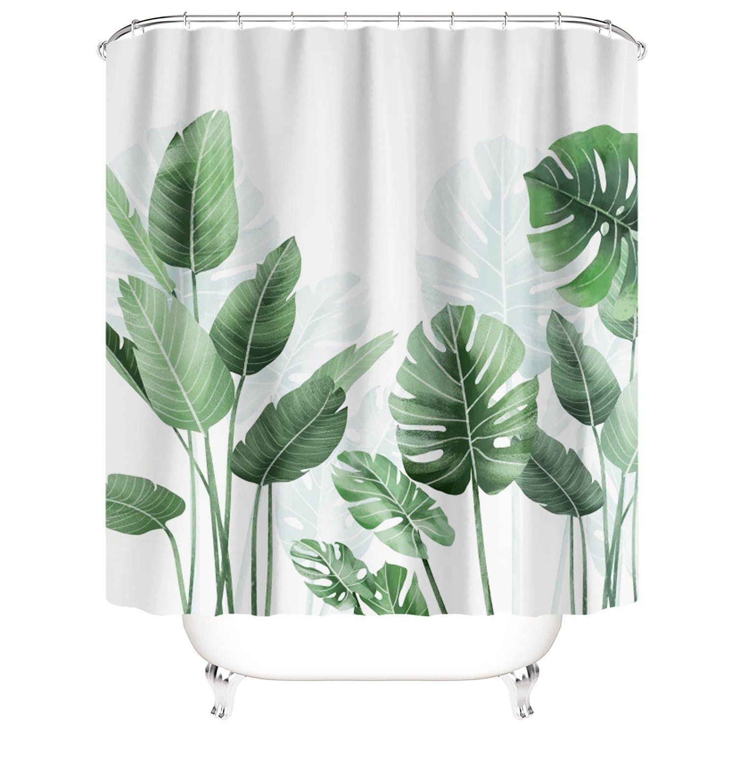 M&W DAS DESIGN Duschvorhang Bananenblätter Grün Polyester - Bild 2
