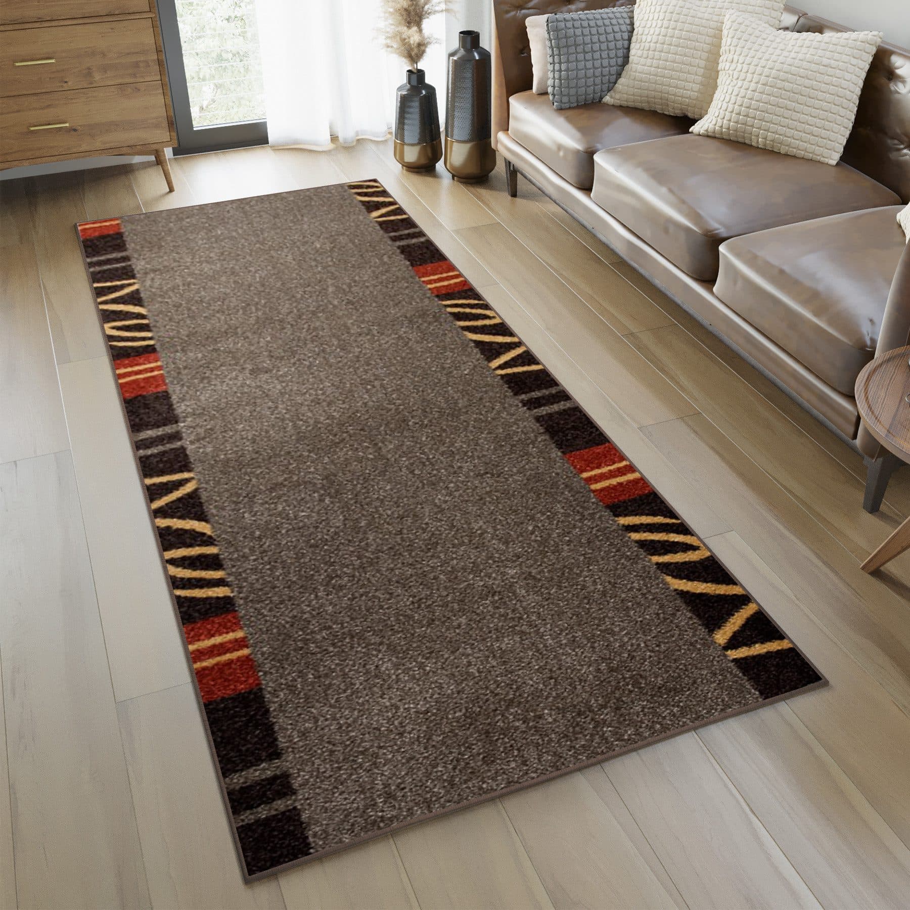 Tapiso Läufer JAWA Braun Meliert Modern Kurzflor - Bild 2
