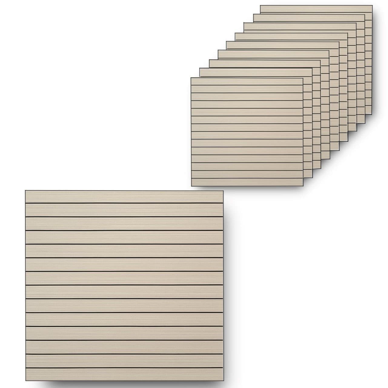 HOOZ 3D Wandpaneel Wandverkleidung Holzoptik Hellgrau 60x60cm - Bild 2