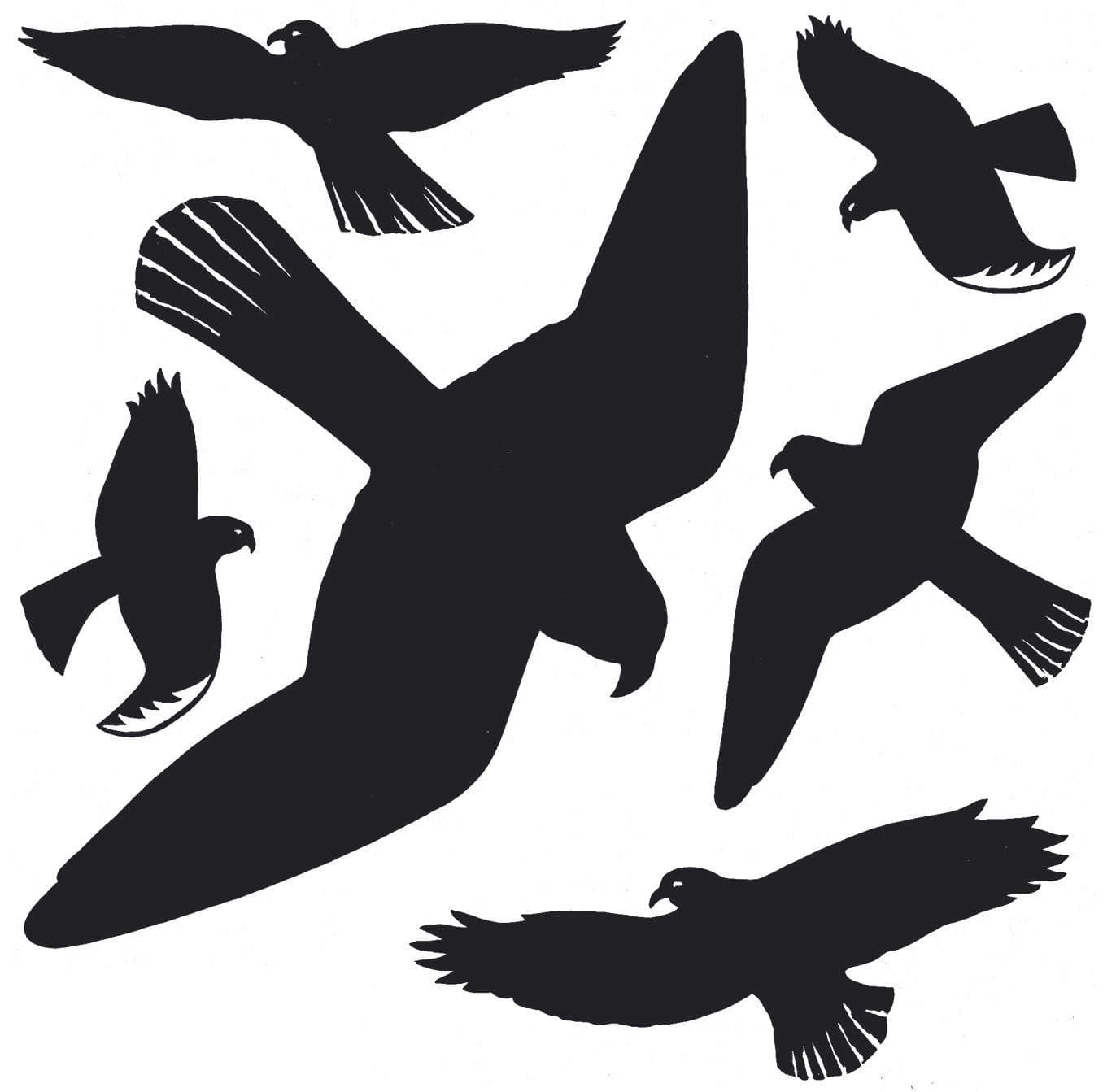 HERMA Vogelattrappe Warnvögel Folie wetterfest schwarz