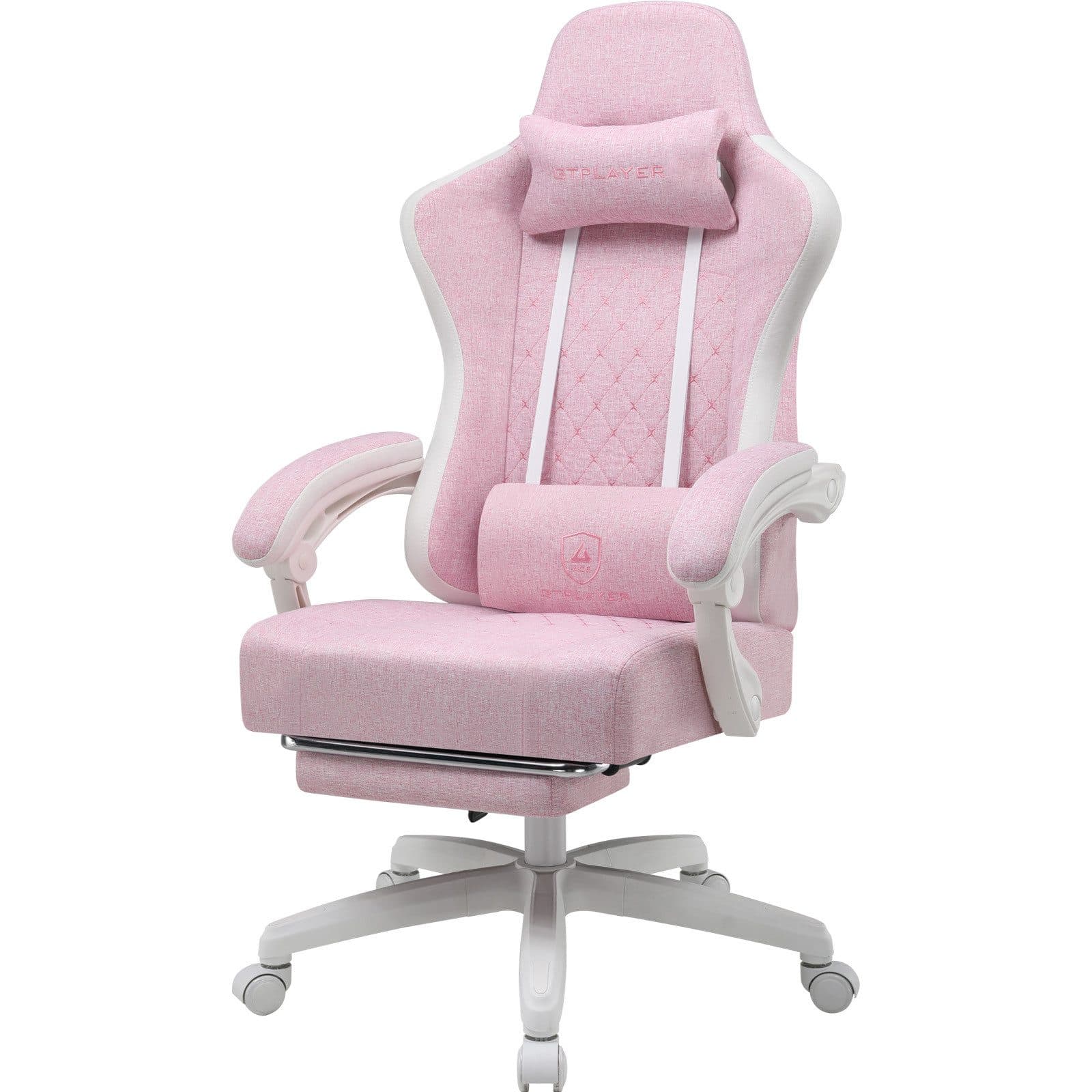 GTPLAYER Gaming-Stuhl Ergonomisch mit Fußstütze Stoff Schwarz/Blau - Bild 2