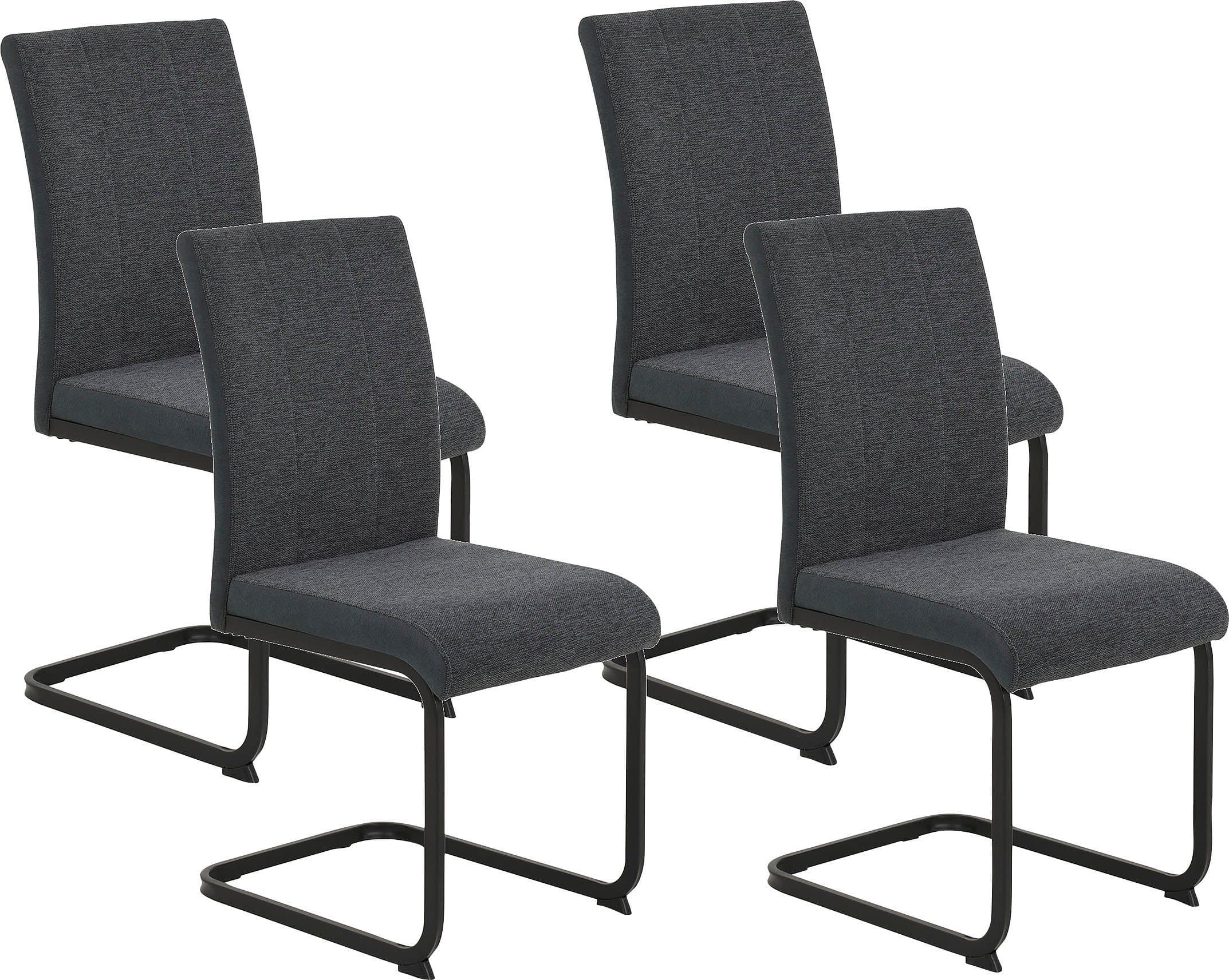 HELA Freischwinger LINN 4er Set Anthrazit Schwarz Metallgestell - Bild 2