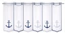 Clever-Kauf-24 Scheibengardine Anker blau/weiß transparent Bild 2
