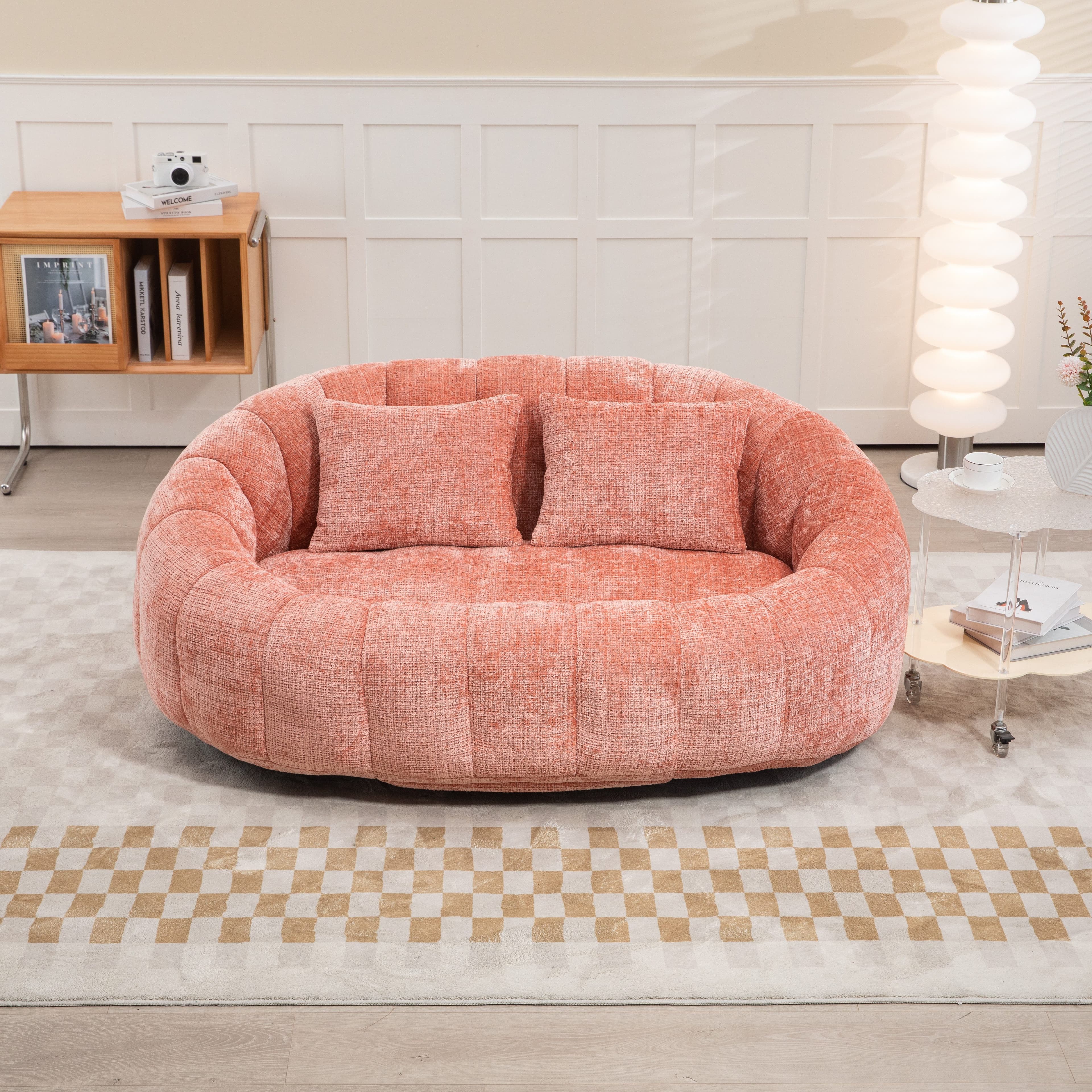 MODFU Bean Bag Sofa Chenille Braun Relaxfunktion - Bild 2