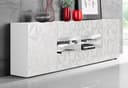 HOME AFFAIRE Sideboard Prisma Weiß Hochglanz Siebdruck Bild 2