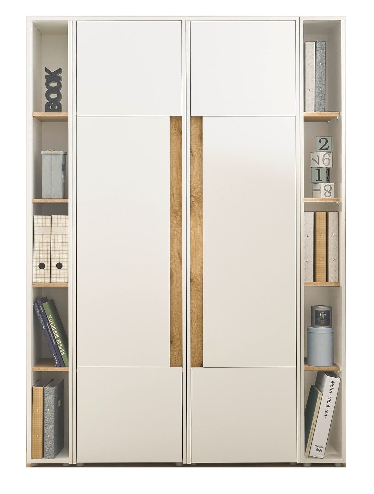 Furn.Design Aktenschrank Center 4-teilig Weiß Wotan Eiche - Bild 2