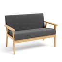 OUNUO 2-Sitzer Sofa Modern Skandinavisch Dunkelgrau Bild 2