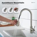 HOMELODY Küchenarmatur 360° Ausziehbar Silber Bild 2