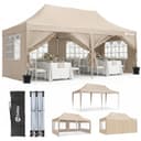 Sekey Faltpavillon 3x6 m Beige Höhenverstellbar Wasserdicht UV50+ Bild 2