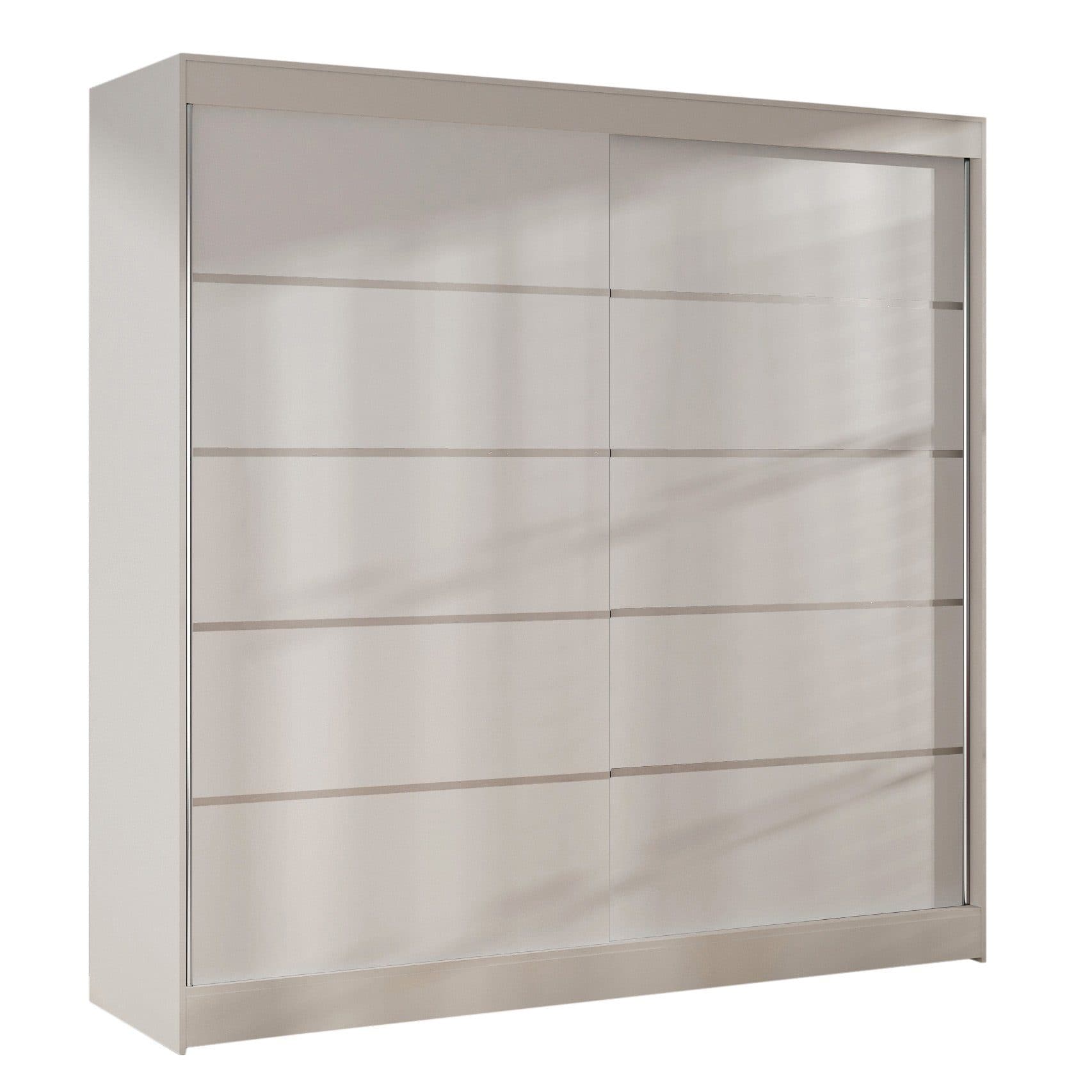 Sofnet Kleiderschrank Basti IV Schiebetürenschrank Weiß Matt - Bild 2
