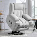 HOMCOM Elektrischer Relaxsessel mit Aufstehhilfe und Massagefunktion Grau Bild 2
