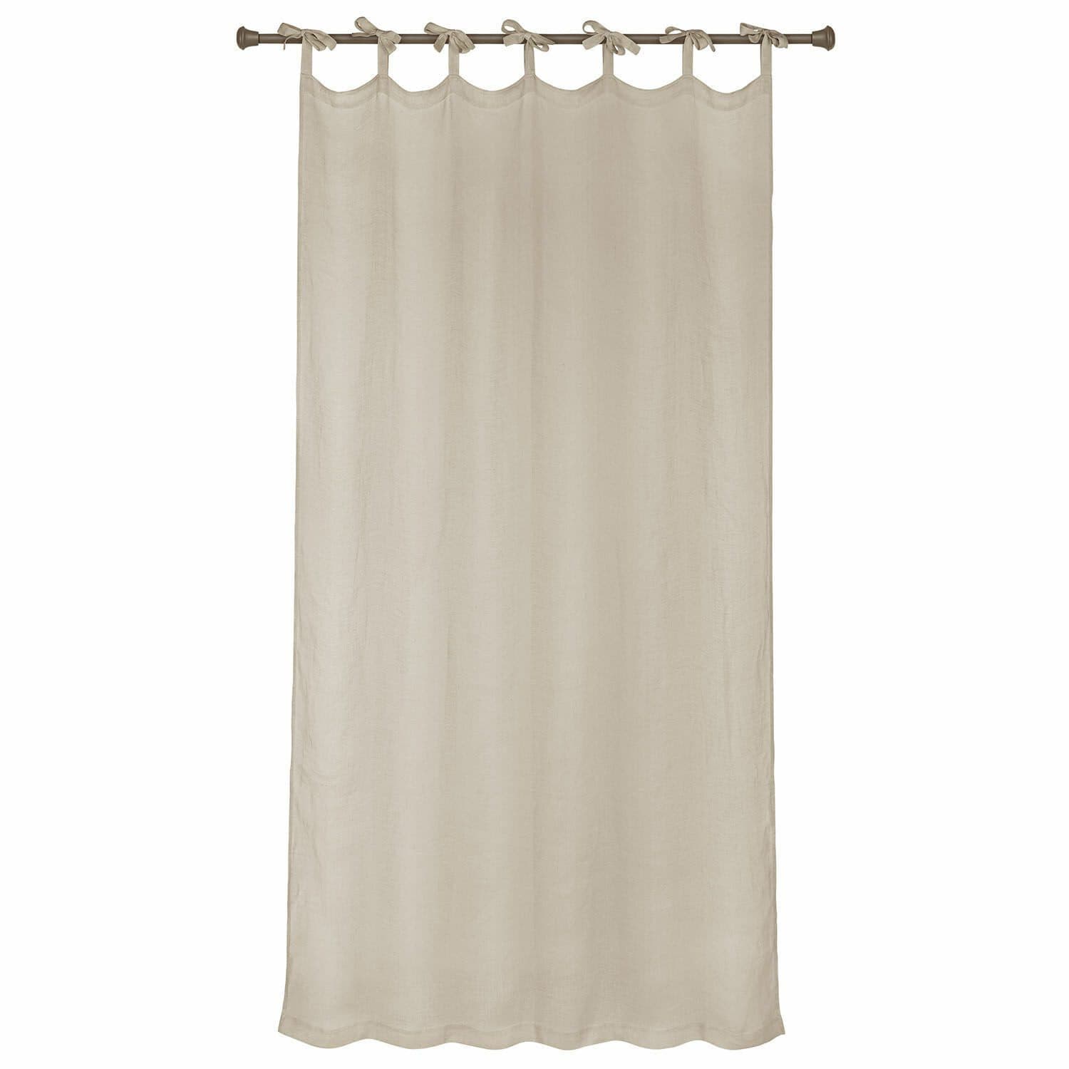 Mirabeau Vorhang Gardine Velloran beige 100% Leinen - Bild 2