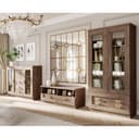Lomadox TEORA-161 Wohnzimmer-Set 3-tlg. Lefkas Eiche Vitrine Bild 2