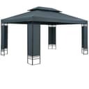 Casaria Pavillon Elda 3x4m Anthrazit UV-Schutz 50+ Wasserabweisend Bild 2