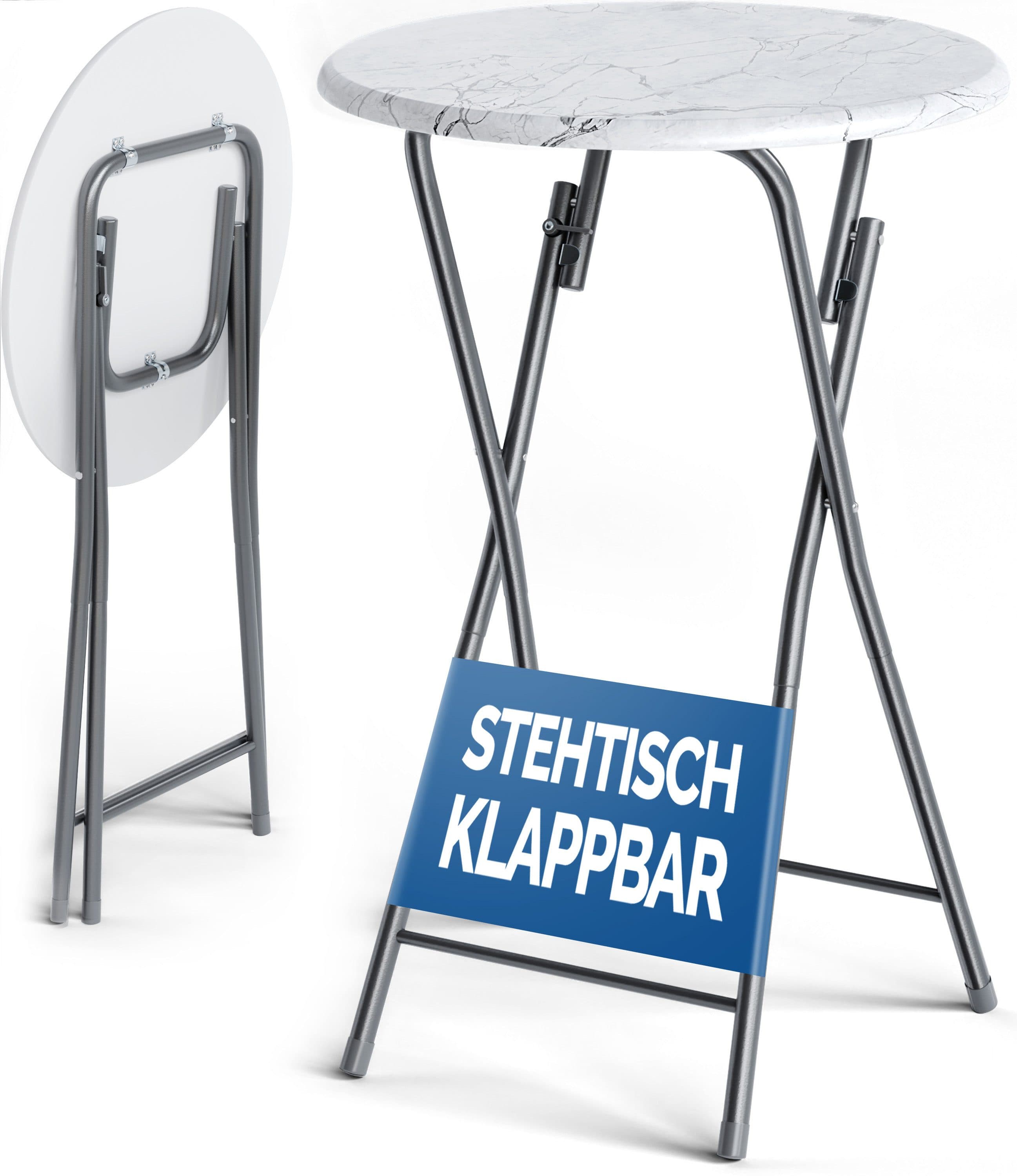 Casaria Stehtisch Klappbar 110cm Hoch Rund Ø60cm Garten Camping Bistrotisch Partytisch - Bild 2