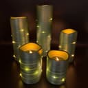 Online-Fuchs LED-Kerzen 5er Set Metallic mit Lichterkette Timer Bild 2
