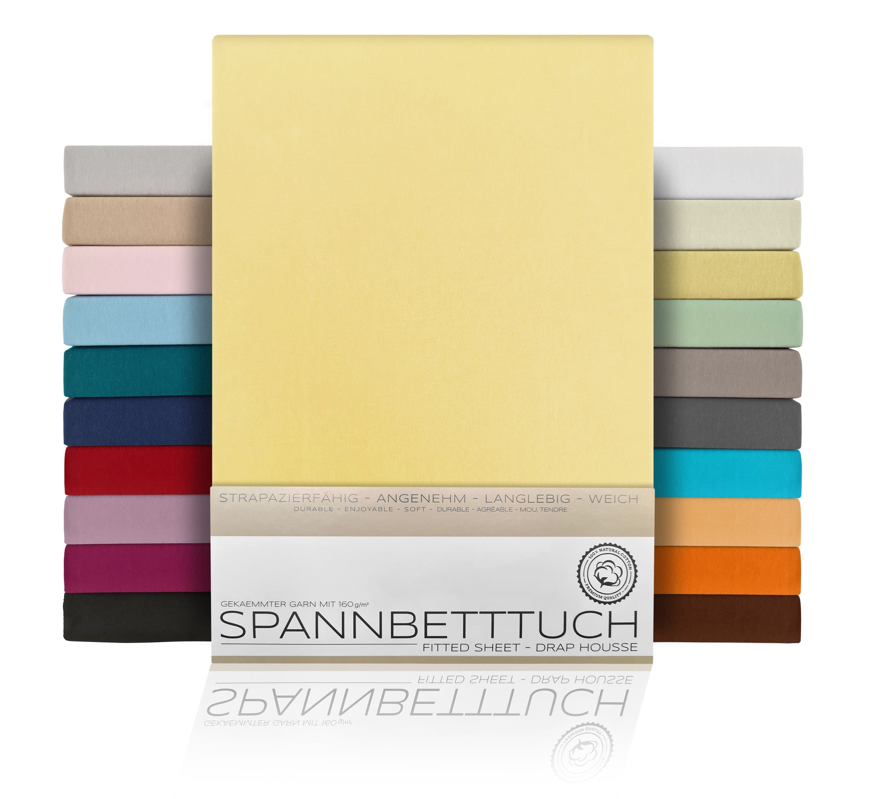 Beautex Spannbettlaken Jersey 160g/m² Gelb - Bild 2