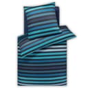 JOOP! Bettwäsche Tone 4103 2 Ocean Mako-Satin Gestreift Schwarz Blau Silber Bild 2