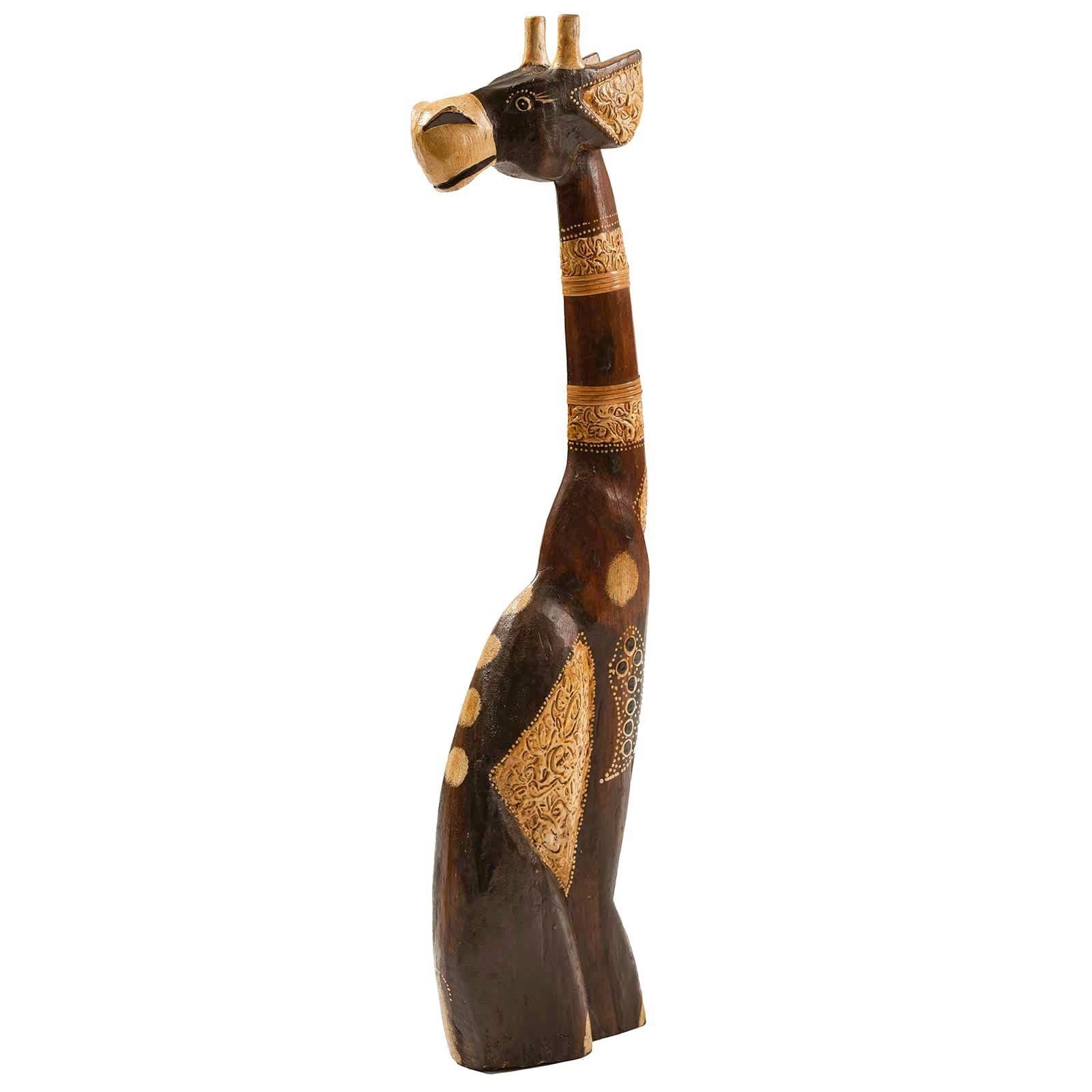 maDDma Tierfigur Sitzende Giraffe 60cm Holzfigur - Bild 2