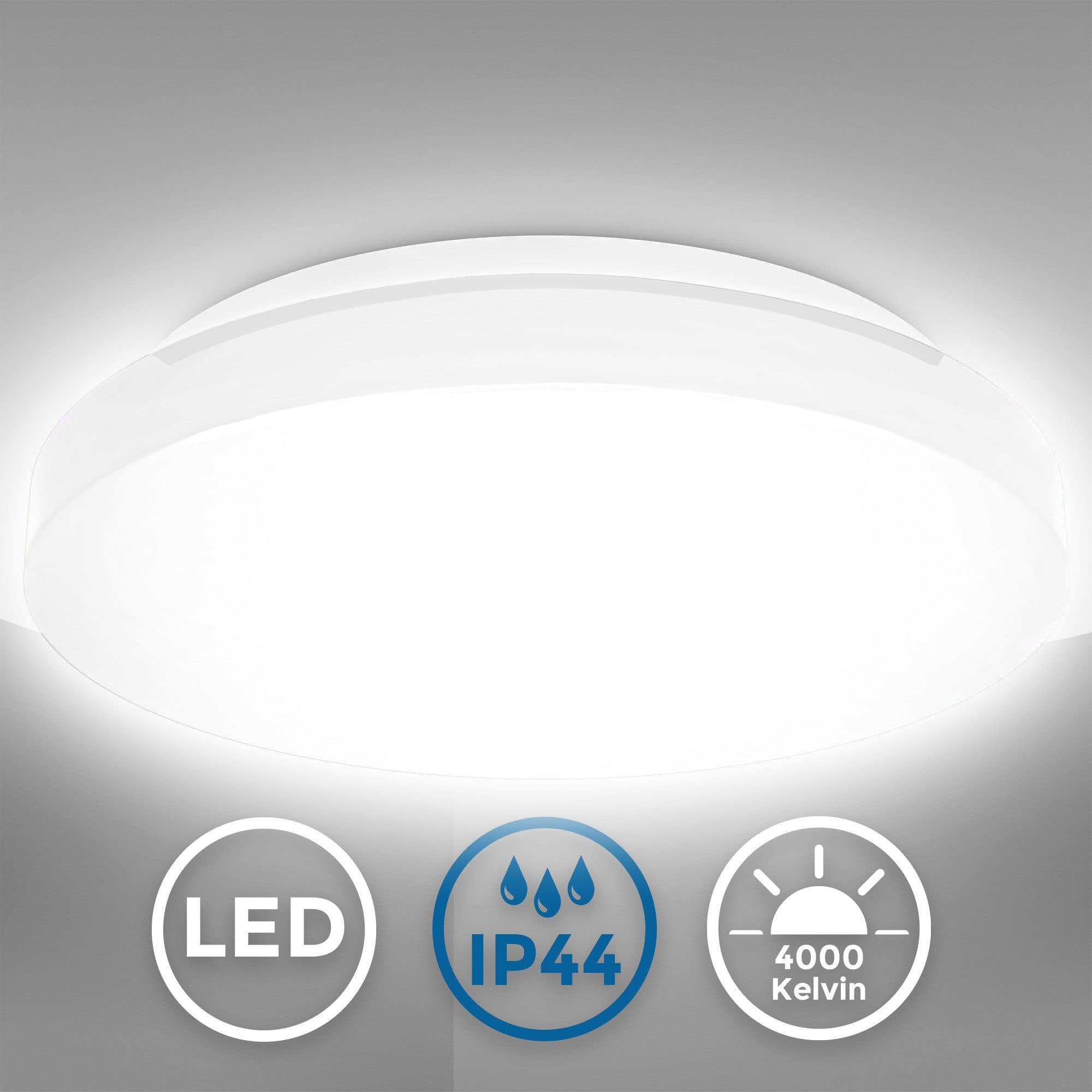 B.K.LICHT LED Deckenleuchte Bad IP44 Weiß 10W - Bild 2