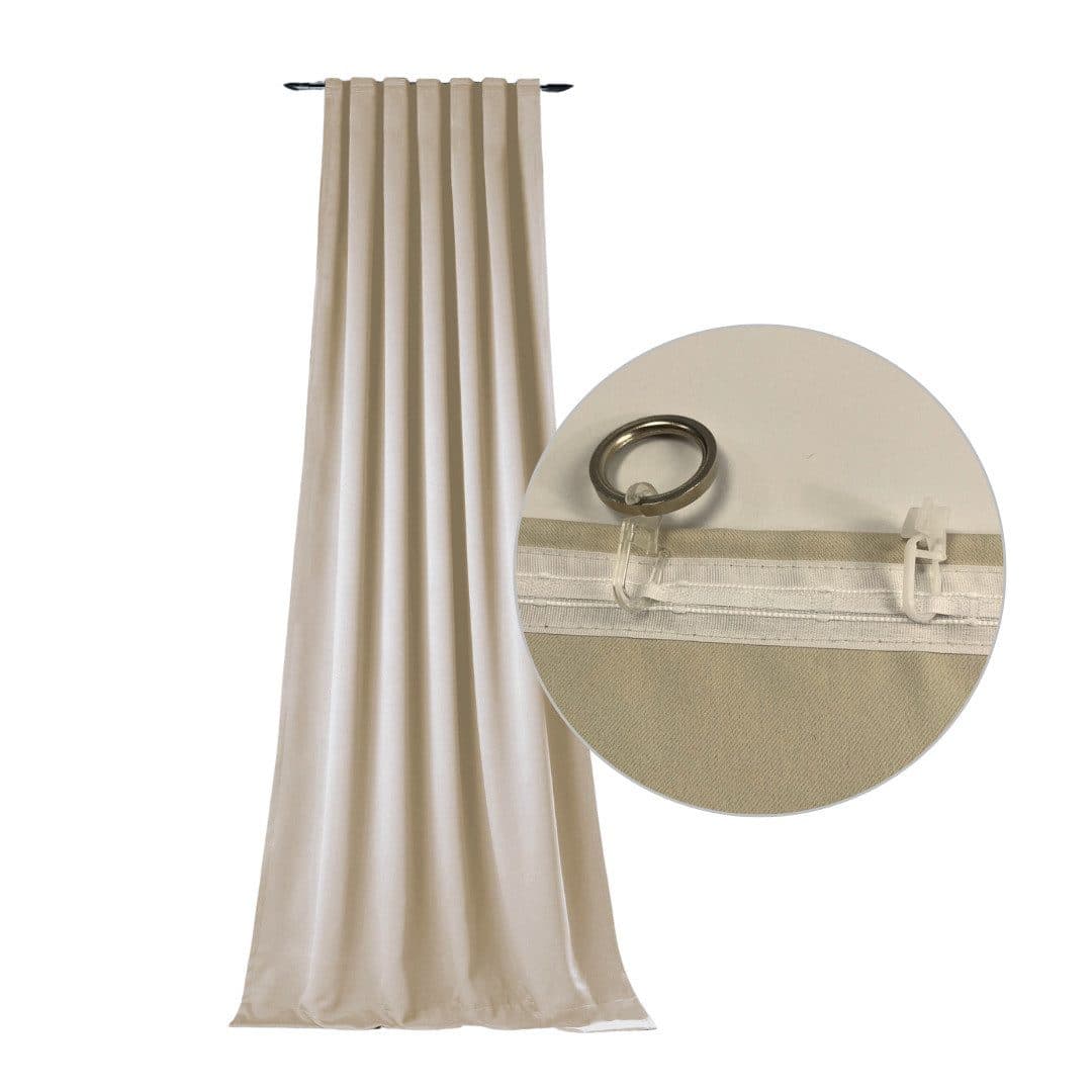 novumfix Verdunkelungsvorhang Sunout/15 beige Thermovorhang Kräuselband - Bild 2