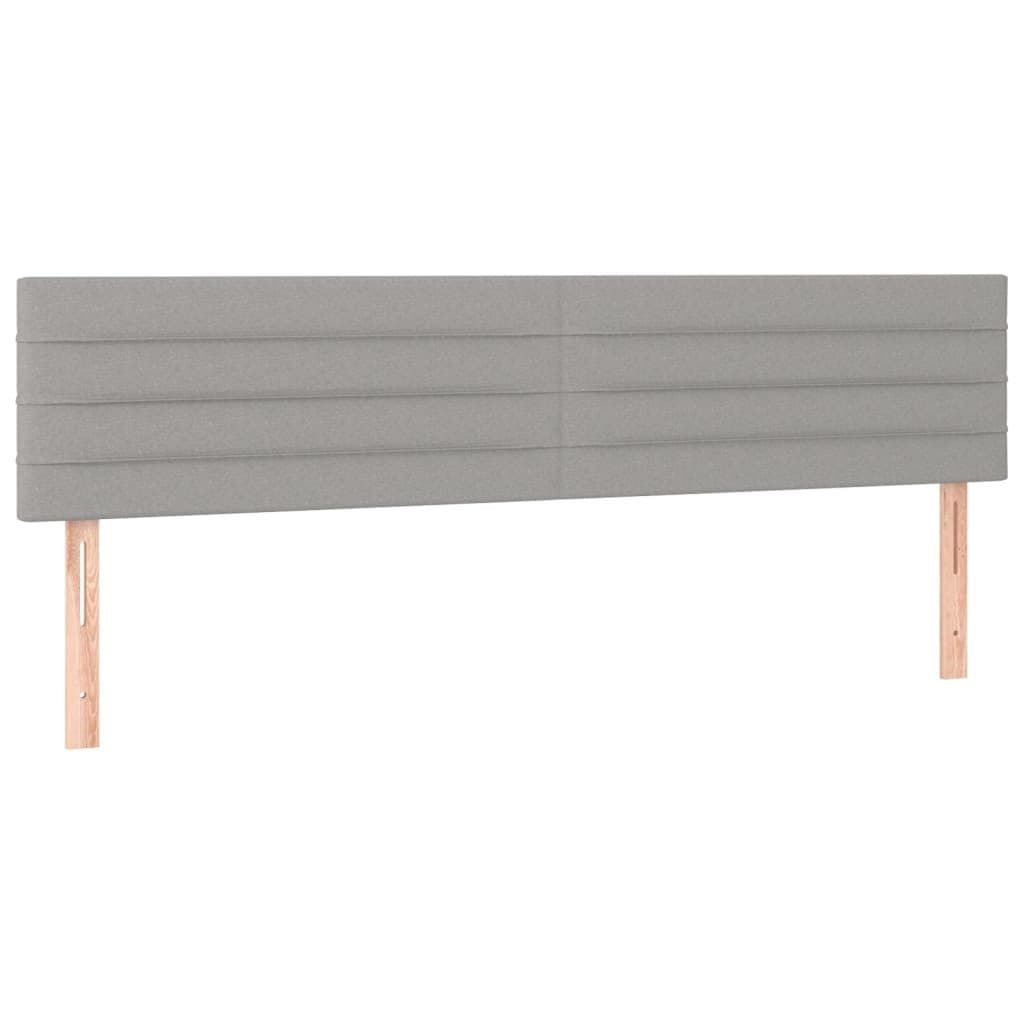 VIDAXL Bett Kopfteil 2 Stk. Hellgrau Stoff - Bild 2