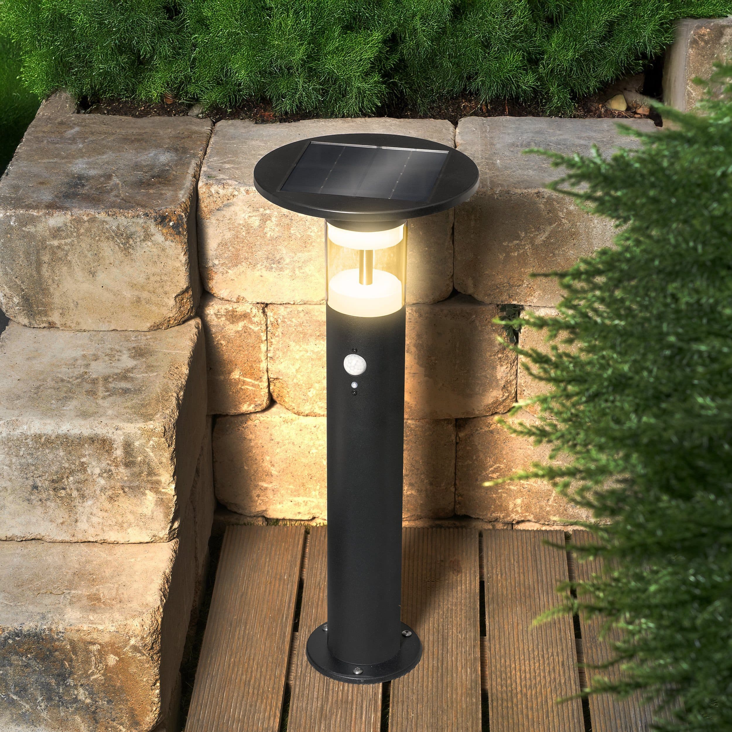 esotec LED Solarleuchte Amelia Schwarz PIR-Bewegungsmelder 3 Modi - Bild 2