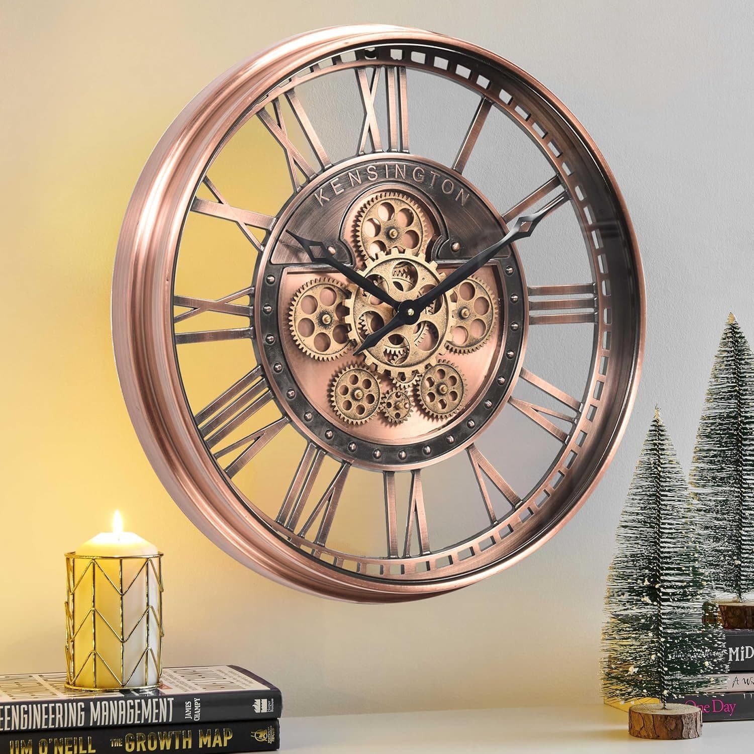 Samilito Wanduhr mit echtem Bewegungsgetriebe - Industrie Design - Bild 2